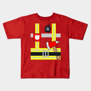 Costume Firefighter Fireman Kids T-Shirt